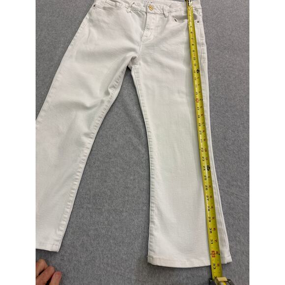 Women's White Frame Le Crop Stretch Mini Boot-cut Jeans - Size 28 - Picture 6 of 11